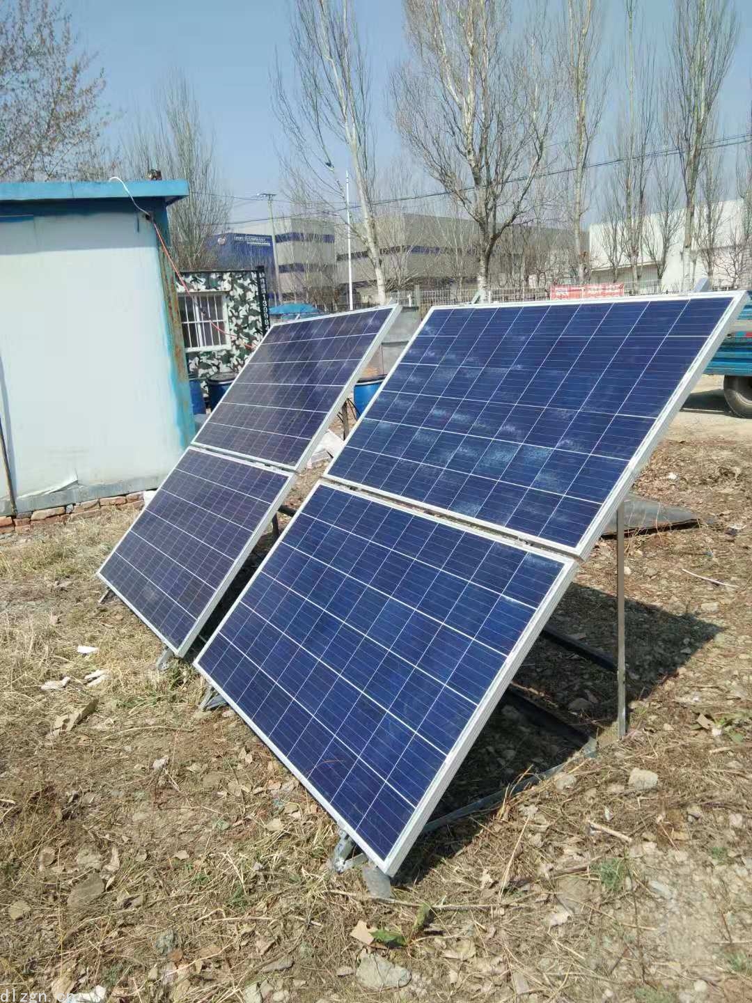 大连太阳能发电大连开发区董家沟卧龙园发电系统安装完毕