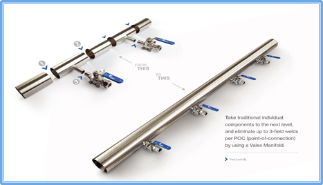 整体支路及阀门组合