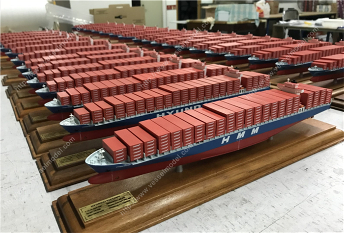 海艺坊集装箱船模型工厂 批量生产集装箱船模型 货柜船模型批发定制 集装箱船模型定做