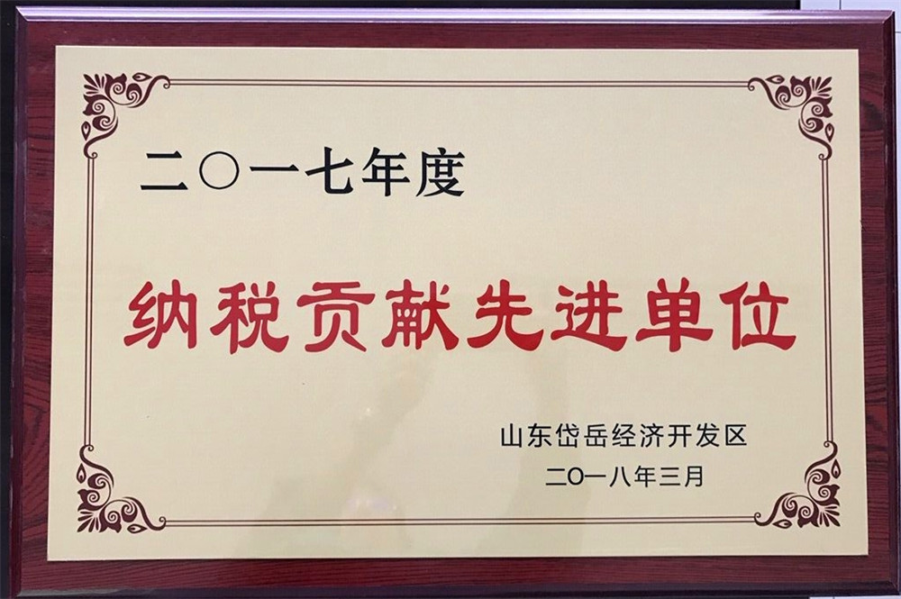 2017年度纳税贡献先进单位