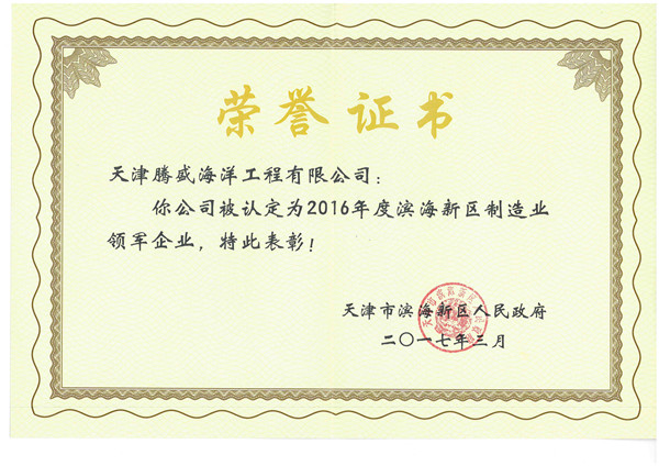 滨海新区制造业领军企业