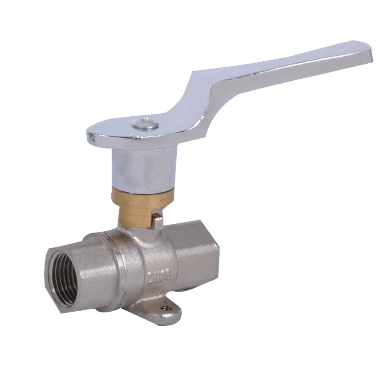 灶前黄铜球阀 灶前阀 锌合金手柄 带底座15