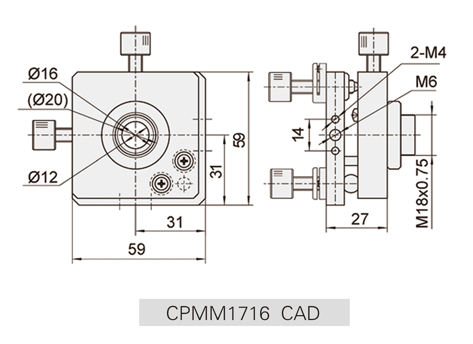 CPMM1716四维调整透镜架CAD