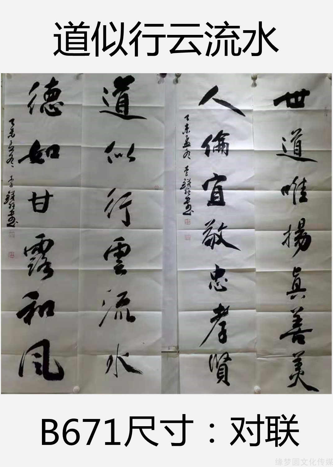 道似行云流水 B671 行书作品 书法作品 商城 缘梦圆书画超市