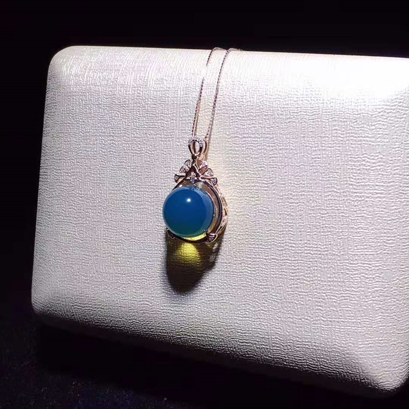 多米尼蓝珀18k吊坠-水滴-蓝珀-商城-龙贤阁珠宝