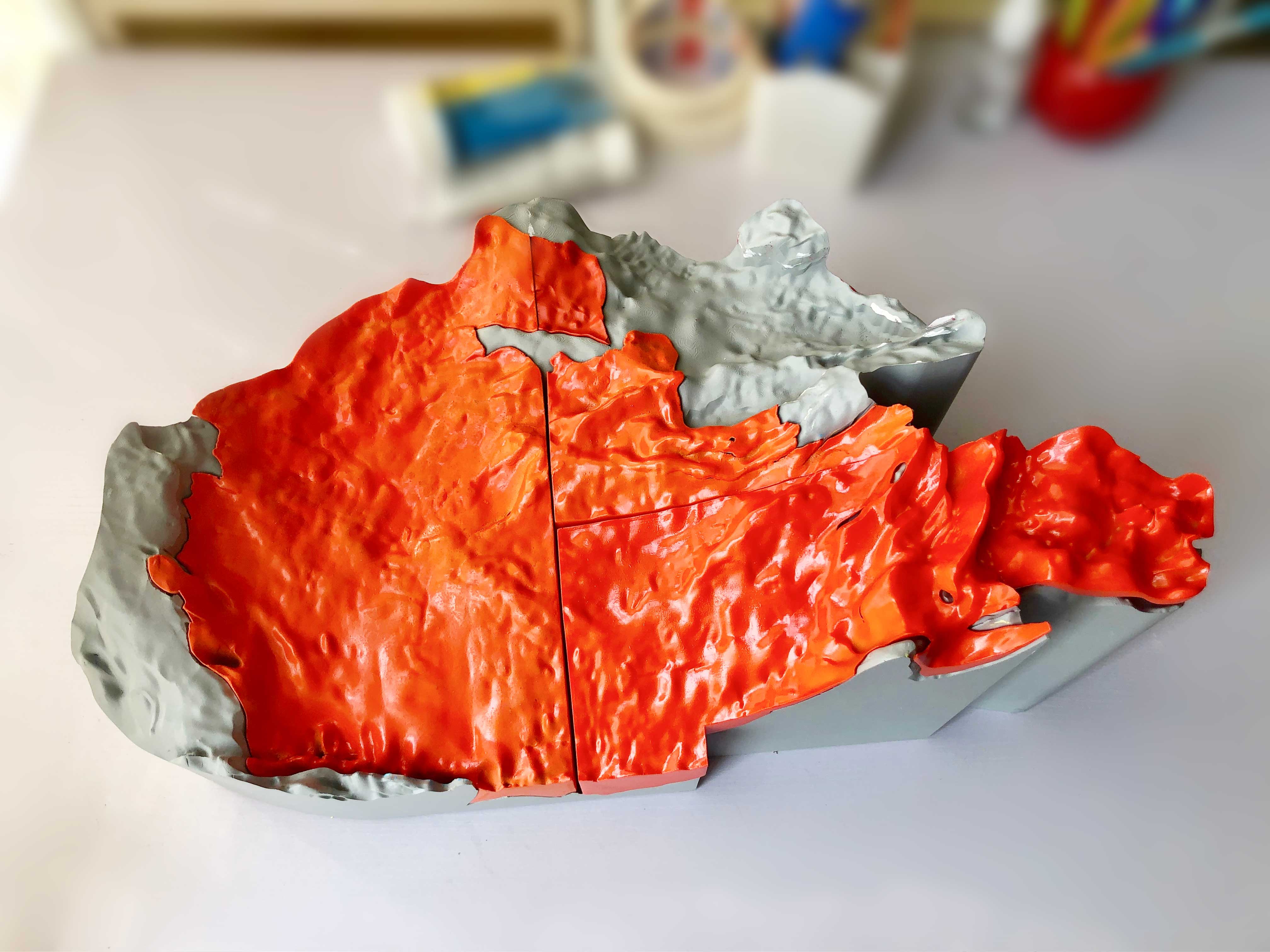 盆地模型打印实例