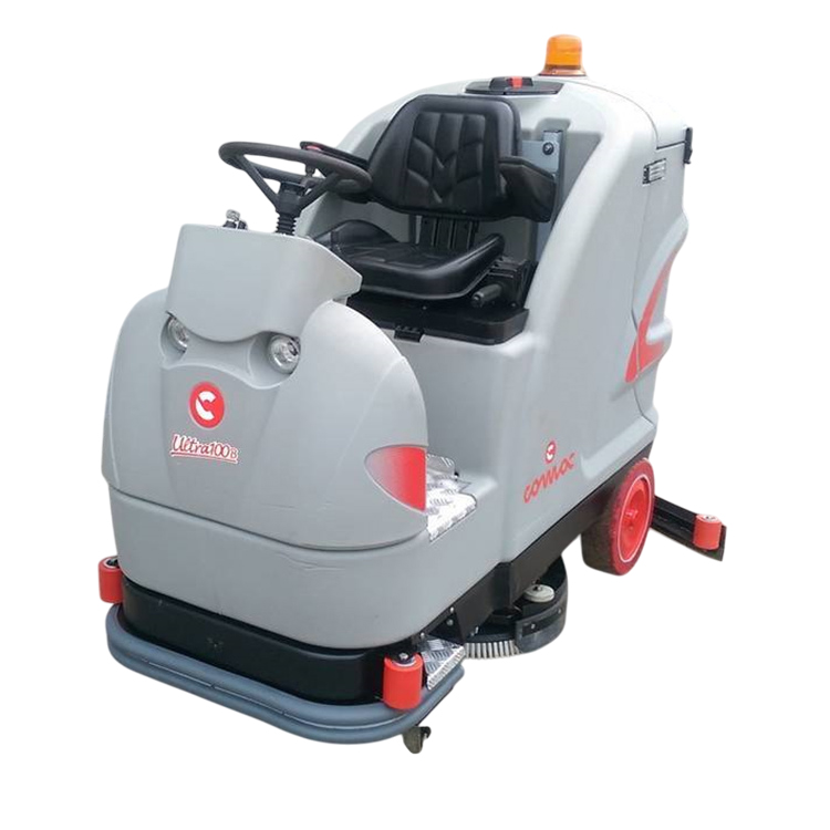 comac大型洗地车Ultra100B,科迈柯驾驶式洗地吸干机,全自动洗地机