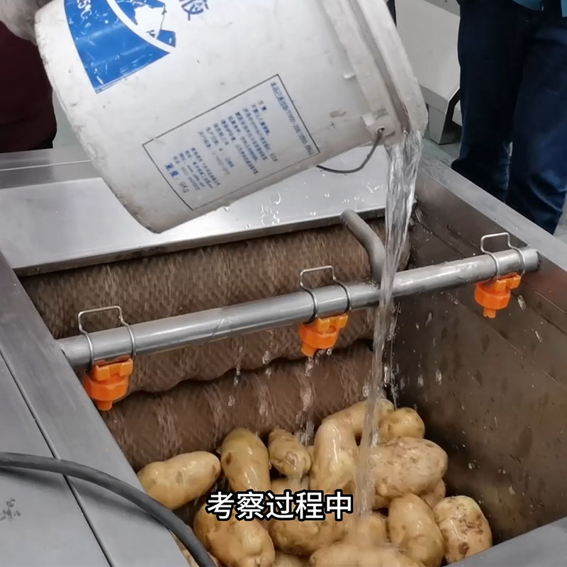 印度客戶到廠參觀試機(jī)薯?xiàng)l生產(chǎn)線