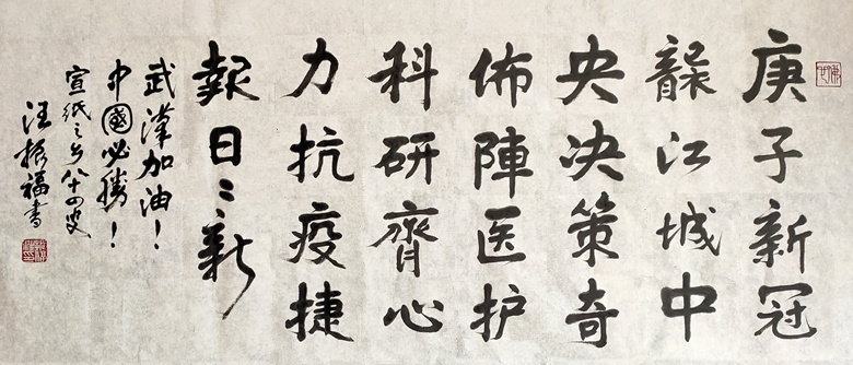 自创诗《赞抗疫武汉加油中国必胜》